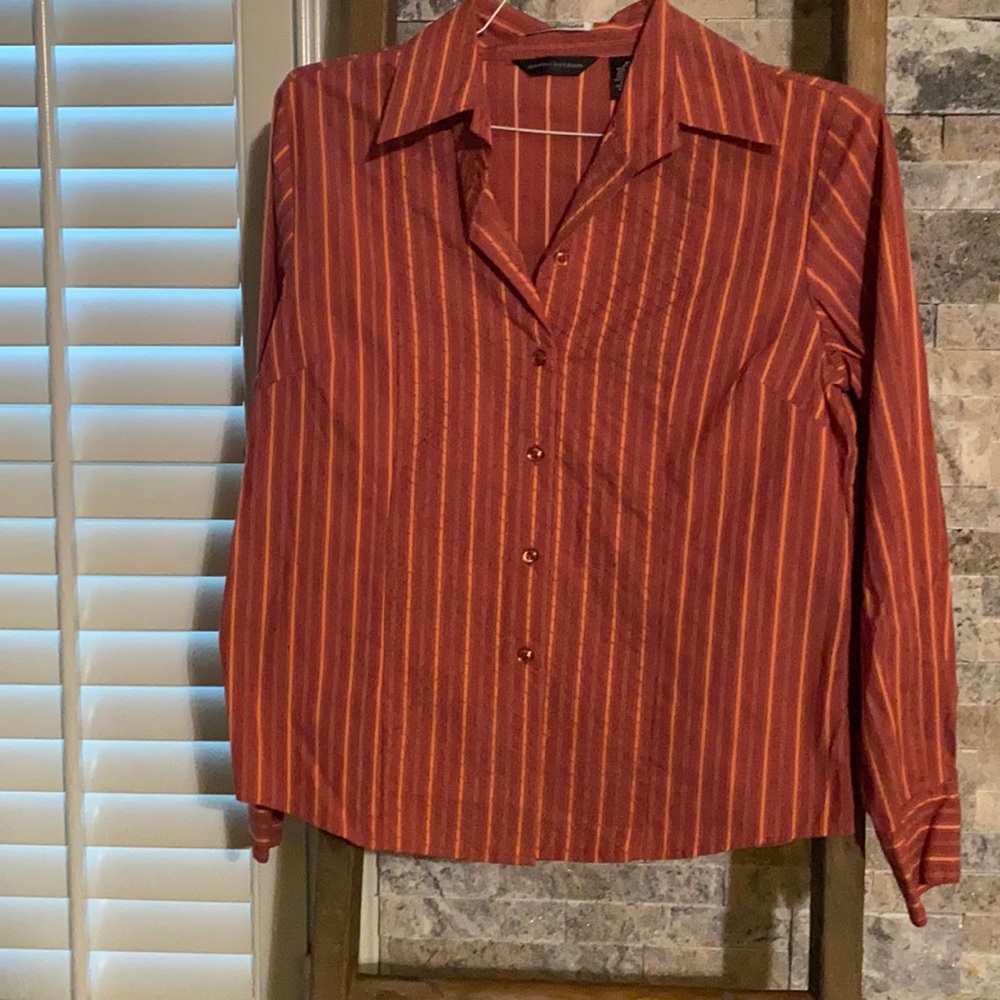 Long sleeves stripped blouse, size medium